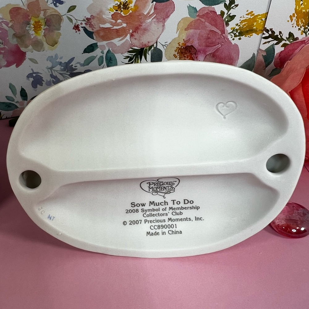 🛑SOLD🛑 Precious Moments 2008 Collectors' Club "Sow Much To Do" Garden Hearts - Picture 10 of 10